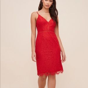 NWT Astr Lattice Inset Dress